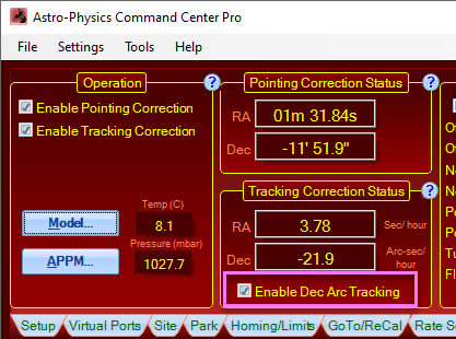 APCCPro_DecArcTracking